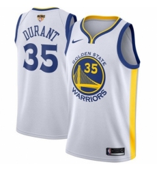 Women's Nike Golden State Warriors #35 Kevin Durant Swingman White Home 2018 NBA Finals Bound NBA Jersey - Association Edition