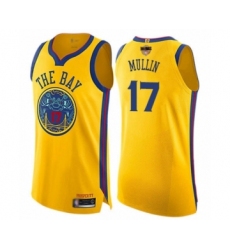Women's Golden State Warriors #17 Chris Mullin Swingman Gold 2019 Basketball Finals Bound Basketball Jersey - City Edition