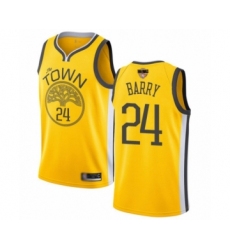 Youth Golden State Warriors #24 Rick Barry Yellow Swingman 2019 Basketball Finals Bound Jersey - Earned Edition