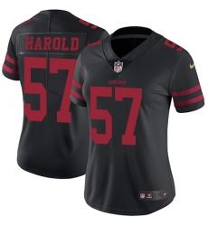 Women's Nike San Francisco 49ers #57 Eli Harold Elite Black NFL Jersey