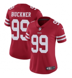 Women's Nike San Francisco 49ers #99 DeForest Buckner Elite Red Team Color NFL Jersey