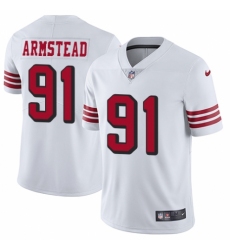 Men's Nike San Francisco 49ers #91 Arik Armstead Elite White Rush Vapor Untouchable NFL Jersey
