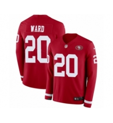 Men's Nike San Francisco 49ers #20 Jimmie Ward Limited Red Therma Long Sleeve NFL Jersey