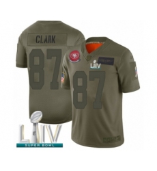 Men's San Francisco 49ers #87 Dwight Clark Limited Olive 2019 Salute to Service Super Bowl LIV Bound Football Jersey