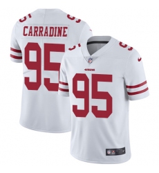 Youth Nike San Francisco 49ers #95 Cornellius Carradine Elite White NFL Jersey