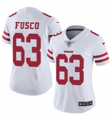 Women's Nike San Francisco 49ers #63 Brandon Fusco Elite White NFL Jersey