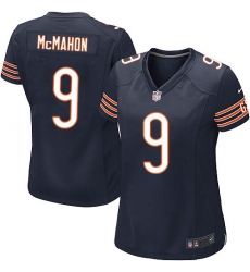 Women's Nike Chicago Bears #9 Jim McMahon Game Navy Blue Team Color NFL Jersey
