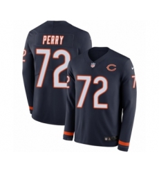Youth Nike Chicago Bears #72 William Perry Limited Navy Blue Therma Long Sleeve NFL Jersey