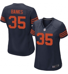 Women's Nike Chicago Bears #35 Johnthan Banks Game Navy Blue Alternate NFL Jersey