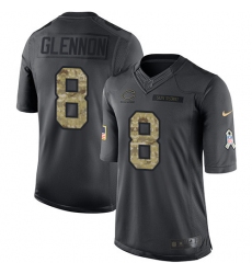 Men's Nike Chicago Bears #8 Mike Glennon Limited Black 2016 Salute to Service NFL Jersey