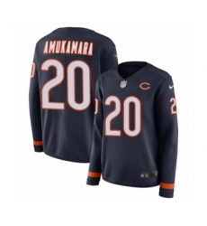 Women's Nike Chicago Bears #20 Prince Amukamara Limited Navy Blue Therma Long Sleeve NFL Jersey