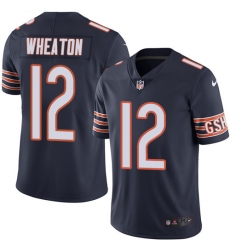 Youth Nike Chicago Bears #12 Markus Wheaton Navy Blue Team Color Vapor Untouchable Limited Player NFL Jersey