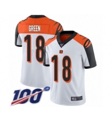 Men's Cincinnati Bengals #18 A.J. Green White Vapor Untouchable Limited Player 100th Season Football Jersey