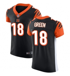 Men's Nike Cincinnati Bengals #18 A.J. Green Black Team Color Vapor Untouchable Elite Player NFL Jersey
