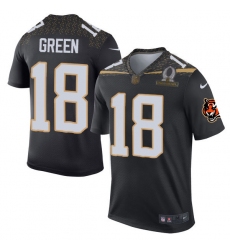 Men's Nike Cincinnati Bengals #18 A.J. Green Elite Black Team Irvin 2016 Pro Bowl NFL Jersey