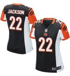 Women's Nike Cincinnati Bengals #22 William Jackson Game Black Team Color NFL Jersey