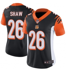 Women's Nike Cincinnati Bengals #26 Josh Shaw Elite Black Team Color NFL Jersey