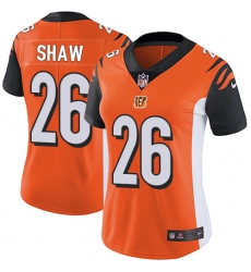 Women's Nike Cincinnati Bengals #26 Josh Shaw Elite Orange Alternate NFL Jersey