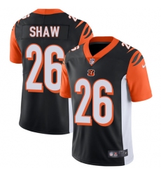 Youth Nike Cincinnati Bengals #26 Josh Shaw Elite Black Team Color NFL Jersey