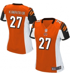 Women's Nike Cincinnati Bengals #27 Dre Kirkpatrick Game Orange Alternate NFL Jersey