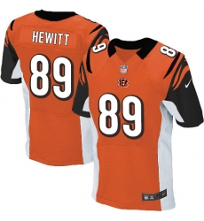 Men's Nike Cincinnati Bengals #89 Ryan Hewitt Elite Orange Alternate NFL Jersey