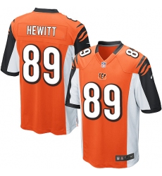 Youth Nike Cincinnati Bengals #89 Ryan Hewitt Game Orange Alternate NFL Jersey