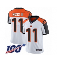 Men's Cincinnati Bengals #11 John Ross White Vapor Untouchable Limited Player 100th Season Football Jersey