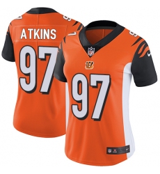 Women's Nike Cincinnati Bengals #97 Geno Atkins Elite Orange Alternate NFL Jersey
