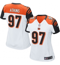 Women's Nike Cincinnati Bengals #97 Geno Atkins Game White NFL Jersey