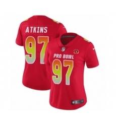 Women's Nike Cincinnati Bengals #97 Geno Atkins Limited Red AFC 2019 Pro Bowl NFL Jersey
