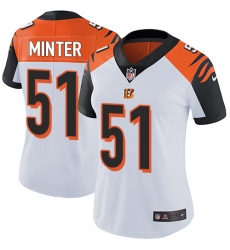 Women's Nike Cincinnati Bengals #51 Kevin Minter Elite White NFL Jersey