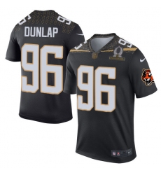 Men's Nike Cincinnati Bengals #96 Carlos Dunlap Elite Black Team Irvin 2016 Pro Bowl NFL Jersey