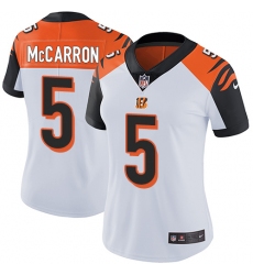 Women's Nike Cincinnati Bengals #5 AJ McCarron Elite White NFL Jersey