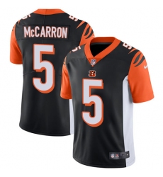 Youth Nike Cincinnati Bengals #5 AJ McCarron Elite Black Team Color NFL Jersey