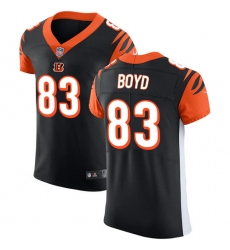 Men's Nike Cincinnati Bengals #83 Tyler Boyd Black Team Color Vapor Untouchable Elite Player NFL Jersey