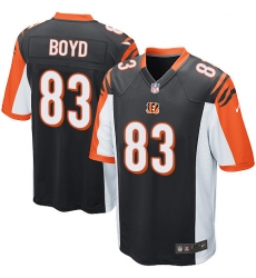 Men's Nike Cincinnati Bengals #83 Tyler Boyd Game Black Team Color NFL Jersey