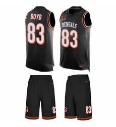 Men's Nike Cincinnati Bengals #83 Tyler Boyd Limited Black Tank Top Suit NFL Jersey