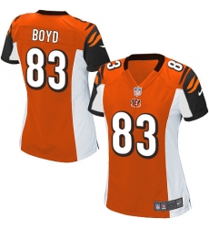 Women's Nike Cincinnati Bengals #83 Tyler Boyd Game Orange Alternate NFL Jersey
