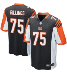 Men's Nike Cincinnati Bengals #75 Andrew Billings Game Black Team Color NFL Jersey