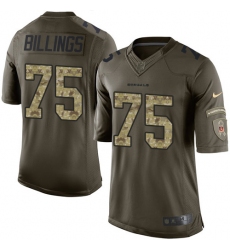 Youth Nike Cincinnati Bengals #75 Andrew Billings Elite Green Salute to Service NFL Jersey