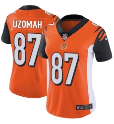Women's Nike Cincinnati Bengals #87 C.J. Uzomah Elite Orange Alternate NFL Jersey
