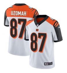 Youth Nike Cincinnati Bengals #87 C.J. Uzomah Elite White NFL Jersey