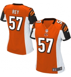 Women's Nike Cincinnati Bengals #57 Vincent Rey Game Orange Alternate NFL Jersey