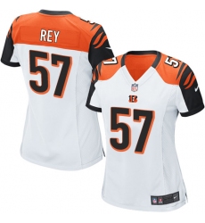 Women's Nike Cincinnati Bengals #57 Vincent Rey Game White NFL Jersey