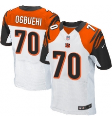 Men's Nike Cincinnati Bengals #70 Cedric Ogbuehi Elite White NFL Jersey