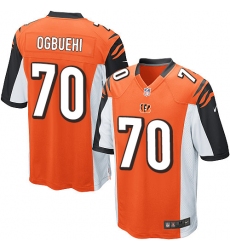 Men's Nike Cincinnati Bengals #70 Cedric Ogbuehi Game Orange Alternate NFL Jersey