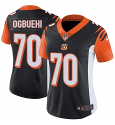Women's Nike Cincinnati Bengals #70 Cedric Ogbuehi Elite Black Team Color NFL Jersey
