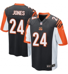 Men's Nike Cincinnati Bengals #24 Adam Jones Game Black Team Color NFL Jersey