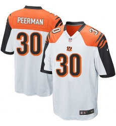 Men's Nike Cincinnati Bengals #30 Cedric Peerman Game White NFL Jersey