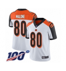 Men's Cincinnati Bengals #80 Josh Malone White Vapor Untouchable Limited Player 100th Season Football Jersey